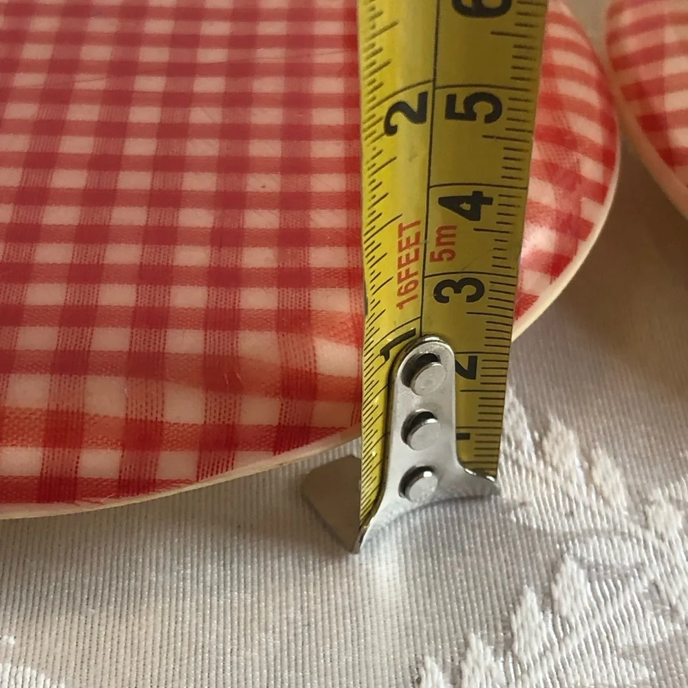Great MC Trivets Hot Plates Gingham Check Red Yellow 2 Sizes Set of 3